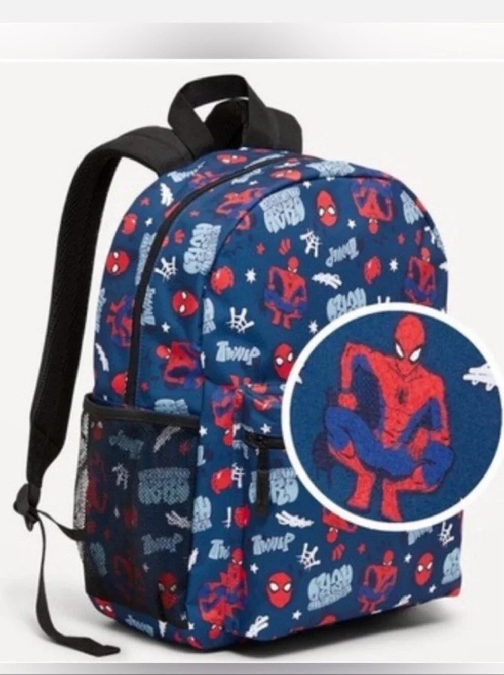 Marvel Spider-Man Kids Full Size Backpack - Blue Red Graphic NEW